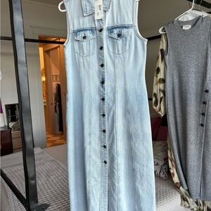KUT From the KLOTH | Sleeveless Denim Button-Down Dress | Gretel Shirt Dress